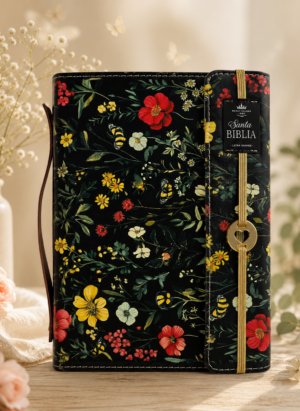 Biblia Cartera Jardin nocturno 🌹🌠con pestañas